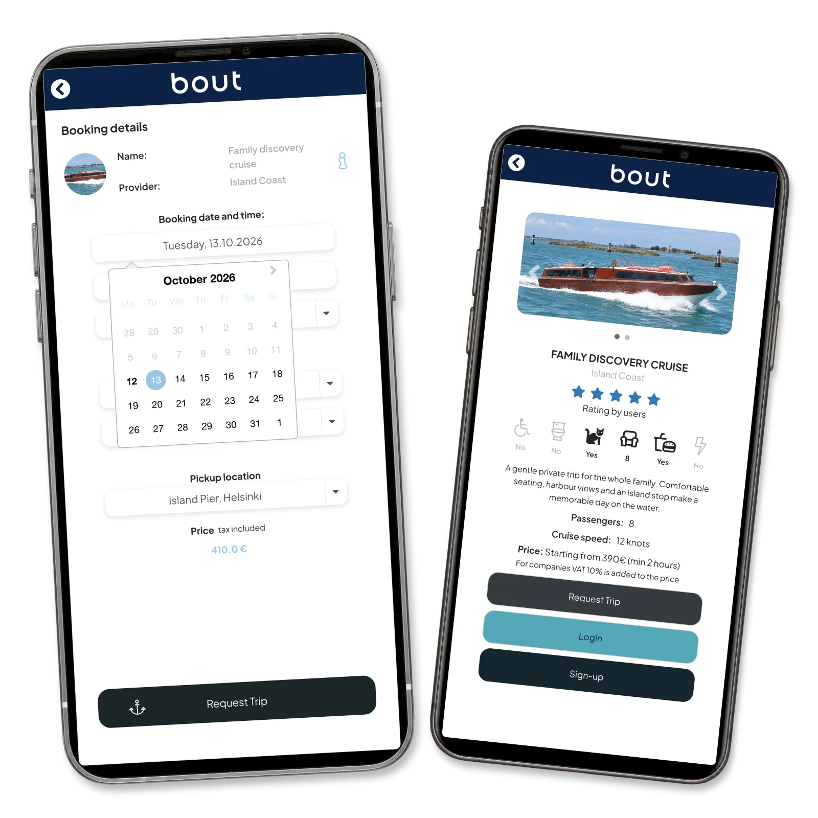 An open October calendar beside family cruise details.