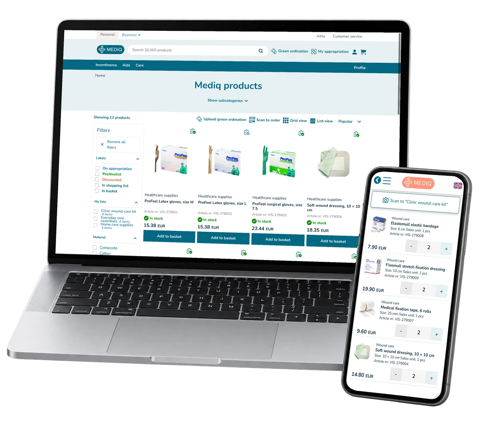 Mediq e-Commerce — B2C, B2B & Prescriptions