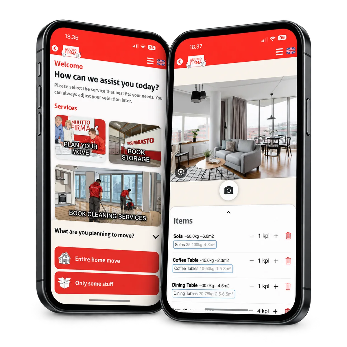 EasyMove - beställningsplattform för flyttjänster